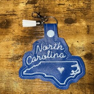 Duke Blue North Carolina Keychain